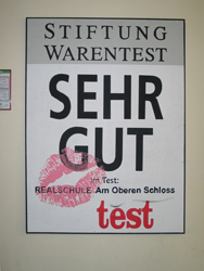 Eine Schülerarbeit aus dem Kunstunterricht: Getestet und für gut befunden – Die Realschule am Oberen Schloss.